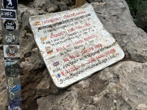 Gefahrenzone - Im Torrent e Pareis besteht erhöhtes Risiko