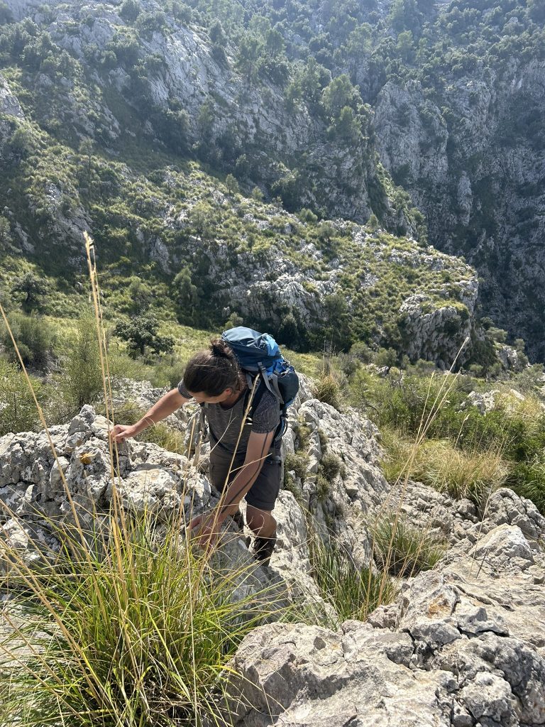 Die Kletterei beginnt