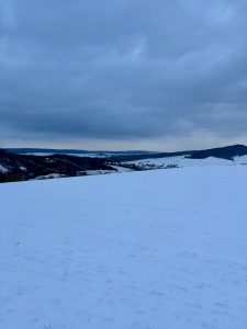 Blick über den verschneiten Südkreis